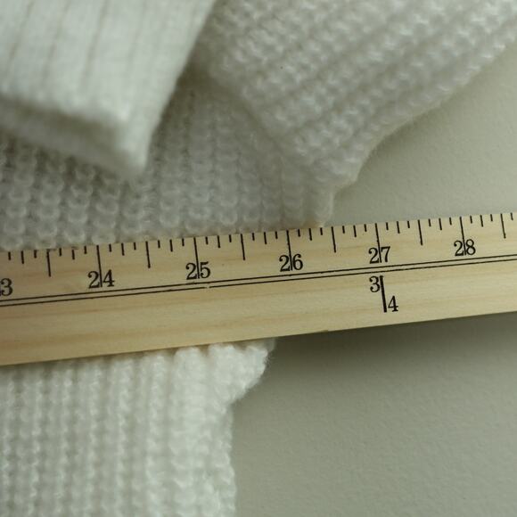 Zenana Womens Open Front Cardigan Sweater Ribbed Knit Long Sleeve White Large - Picture 7 of 7